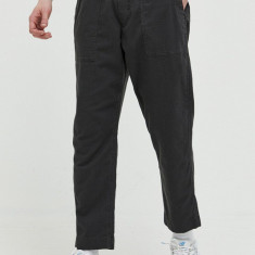 Abercrombie & Fitch pantaloni din amestec de in culoarea gri, drept