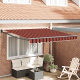 vidaXL Copertină retractabilă automată, portocaliu și maro, 3x2,5 m 3154516