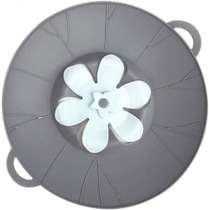 Capac Inteligent pentru Oale cu Sistem Antiscugere, 26cm din Silicon, Gri, CBD CORAL BST DEALS 26 cm 26 cm 26 cm 2 mm Gri 1 26 cm