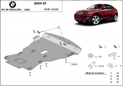 Scut motor metalic Bmw X6 E71 2008-2014 foto