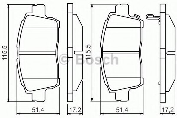 Set placute frana,frana disc TOYOTA PRIUS Hatchback (NHW2) (2003 - 2009) BOSCH 0 986 495 242