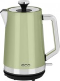 Cumpara ieftin Fierbator electric ECG RK 1766 Vintage Olive, 2200 W, 1.7 litri, otel inoxidabil, verde olive