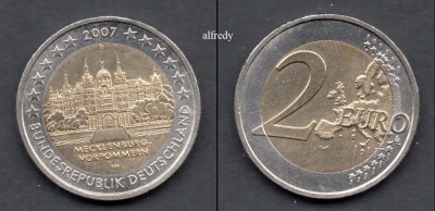 GERMANIA 2 euro 2007 D, Mecklenburg foto