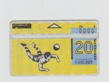 bnk card Cartele telefonice - KPN - Chip Cards &amp; L&amp;G Cards, Seria: L&amp;G - 1993 Football - Yellow Header
