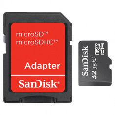 Card de memorie SanDisk MicroSDHC, 32GB + Adaptor foto