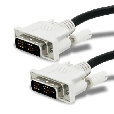 Set 10 bucati Cablu DVI-D 1,8m pentru monitor, dublu ecranat, bobine antiparaziti foto