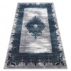 Covor CORE W9797 Cadru, Rosette - structural, două niveluri de l&acirc;nă, albastru / gri, 180x270 cm, Dreptunghi, Lana