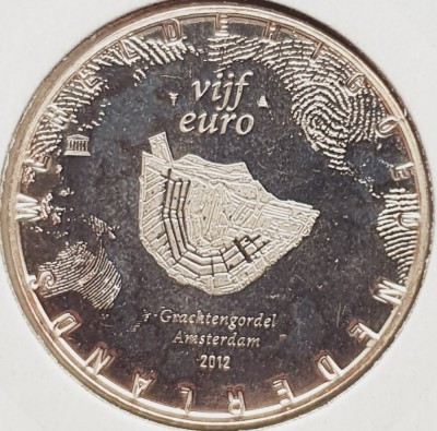 2140 Olanda 5 Euro 2012 Beatrix (Grachtengordel) km 321 foto