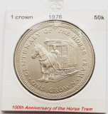 1876 Insula Man 1 crown 1976 Elizabeth II (Horse Tram) km 38