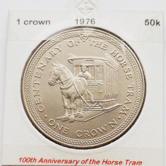 1876 Insula Man 1 crown 1976 Elizabeth II (Horse Tram) km 38