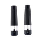 Cumpara ieftin Set 2 rasnite pentru sare si piper Ambiano, 40 g fiecare, 4 baterii AA, negru