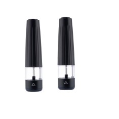 Set 2 rasnite pentru sare si piper Ambiano, 40 g fiecare, 4 baterii AA, negru