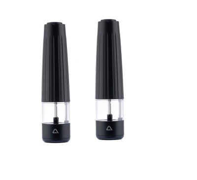 Set 2 rasnite pentru sare si piper Ambiano, 40 g fiecare, 4 baterii AA, negru foto