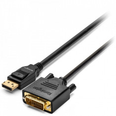 CABLU video KENSINGTON, DisplayPort 1.2 (T) la DVI-D DL (T), 1.8m, negru,