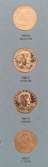 1 dollar USA - SUA - 1979 D - 1999 D (aUNC)