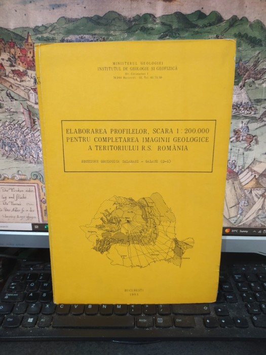 Hartă D-1, Secțiune geologică Călărași-galați, 1984, 103