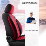 Cumpara ieftin Set Huse Scaune Auto pentru Jeep Renegade - Panda Paris, Rosu Negru, 11 piese