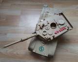 Tanc 50 cm lungime jucarie rezistenta turela mobila roti curte razboi modern