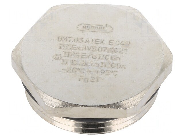 Capac de Protecție PG21 IP68 Alamă cu Sigiliu