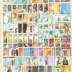 MONGOLIA.Lot peste 750 buc. timbre stampilate