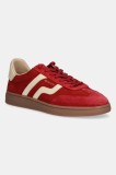 Gant sneakers din piele &icirc;ntoarsă Cuzmo culoarea rosu, 31633011