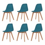 Gossi scaune de bucatarie, 6 buc., turcoaz, plastic