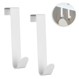 Carlige metalice albe pentru usi si dulapuri, 2 bucati, 2x12 cm, CMCLASS