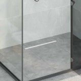 vidaXL Scurgere de duș la 360&deg; cu model subțire Argintiu 50 cm 42015985