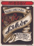 Etichetă sticlă lichior de vișine Meggy &ndash; Majer Simon L., Beszterce