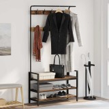 VidaXL Răcător de paltoane Lemn vechi 95 x 34 x 184 cm Lemn compozit 879963
