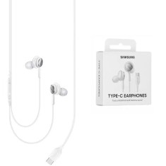 Casti in-ear originale Samsung AKG, Type-C, microfon, alb, EO-IC100BWEGEU, blister