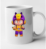 Cana alba personalizata Brawl Star - Bea, INOVATIX&reg;. 330 ml