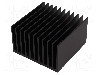 Radiator extrudat, aluminiu, 100mm x 100mm, neagra, FISCHER ELEKTRONIK - SK 644 100 SA