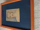 Desen in creion si culoare, Portrete, Pastel, Realism