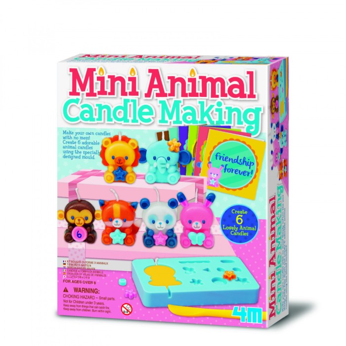 Set creativ DIY - Realizeaza lumanari in forma de animalute