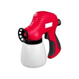 Pistol de vopsit, cu recipient din plastic, capacitate 800ml, putere 60W, dimensiuni 21 x 11 x 23 cm, alb/rosu