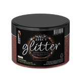 Fulgi colorati cu sclipici pentru vopsele si efecte decorative, interior, Magic Efect glitter, maroon G12 / maro, 150 g