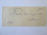 Rara! Scrisoare adresata subprefect jud.Putna cu stampile Adjud/Focsani 1907