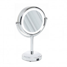 Oglinda pentru cosmetica, 0.7 W, 6000 K, 10 x LED, 3 x AA, 11.5 cm, marire 3x