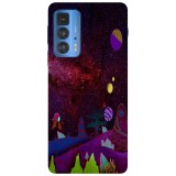 Husa compatibila cu Motorola Moto G20 model Neon strange universe, Silicon, TPU, Viceversa, Transparent, Carcasa