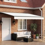 vidaXL Cort electric retractabil Alb 5 &times; 3,5 m 3421688