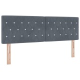 vidaXL Tăblie cap cu headboard Gri &icirc;nchis 160 cm Piele artificială 42007094