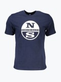 Cumpara ieftin Tricou barbati cu imprimeu cu logo si croiala Regular fit bleumarin, L