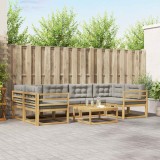 vidaXL Set de canapele de exterior cu pernă 5 pcs Alb și gri deschis 3386115