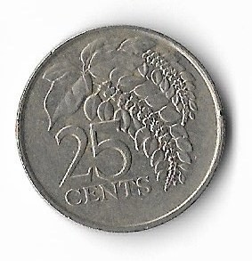 Moneda 25 cents 1999 - Trinidad Tobago foto