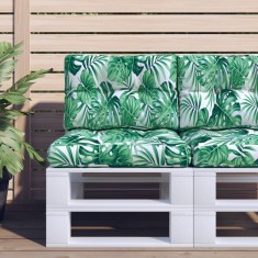vidaXL Pernă de paleți, model frunze, 50x40x12 cm, textil 360547