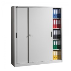 DULAP METALIC CU USI CULISANTE SI 8 RAFTURI, 1800x450x2000 mm, 50 kg/polita, FIRST