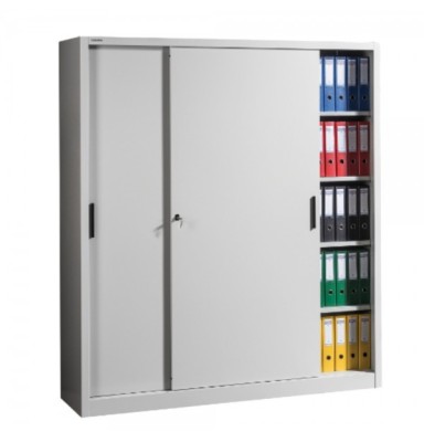 DULAP METALIC CU USI CULISANTE SI 8 RAFTURI, 1800x450x2000 mm, 50 kg/polita, FIRST foto