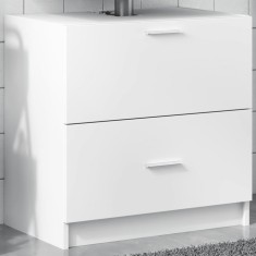 Gossi dulap de chiuveta, alb, 59x37x59 cm, lemn prelucrat