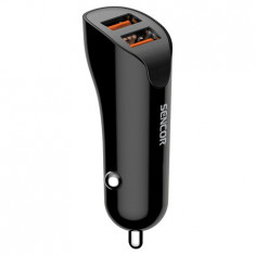 INCARCATOR AUTO 2XUSB 2.4A SENCOR